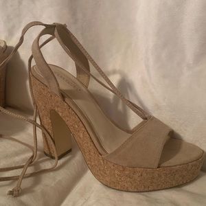 Women’s size 9 platform cork heel
